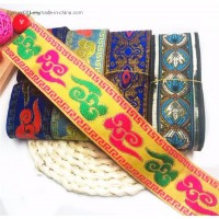 Eco-Friendly Recycled Woven Polyester Decorative Design Elastic Webbing for Garment Accessories